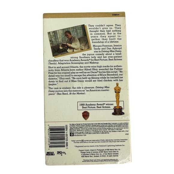 Driving Miss Daisy VHS 1989 Morgan Freeman Jessica Tandy Dan Aykroyd Sealed - Picture 2 of 8